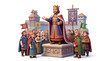 © Mutmainah - King Addresses His Loyal Subjects Standing on a Stone Pedestal.
