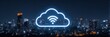 © wpw - The online digital pulse of a network connection travels through cyberspace to keep the virtual internet running in the cloud.