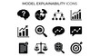 © alien AZ - Data analytics model explainability icons set for business intelligence and reporting