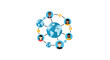 © Delima - A flat vector illustration showing a global network of diverse people connected together