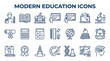 © Muhammad - Modern Education Icons Set: Learning, School, Science, Art, Technology