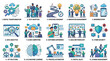 © Sakib - Modern business concepts infographic with colorful icons and people Vector, illustration