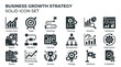 © Muhammad - Strategy icons display growth steps.