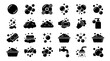 © donald - Black icons of cleaning products.