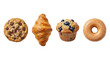 © PNG Lab - Fresh bakery pastries cookie croissant and donut on transparent background