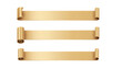 © mdlimon - Three blank golden ribbon banners or paper scroll labels for text design Vector