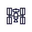 © salfuddin - Satellite Icon Dark Blue Color.