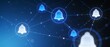 © Husen - Abstract Network Connection Featuring Glowing Digital Notification Bells for Communication and Alert Systems Concept