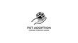 © Mbah - Minimal Pet Adoption Logo with Hand Holding Paw Print and 'Finding Forever Homes' Text