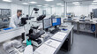 © Rendara Studio - Materials scientist examining metal microstructure with laboratory microscope and digital analysis workstation