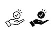 © Druvo - Hand selecting approval choice vector illustration, flat design