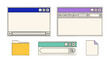 © Andrei - Retro computer interface windows and desktop element set