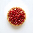 © KIMOG - Wild Berry Tartlet with Fresh Blueberries and Red Currants Isolated on White Background