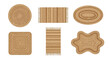 © Safari - Set of Various Woven Jute or Rattan Mats and Rugs
