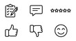© MIRA - Customer Feedback Icons: Survey, Review, Rating, Thumbs Up/Down, Emoji