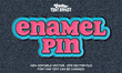 © furan - Bold Outlined Enamel Pin Text Effect - 100% Editable Vector