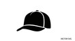 © cicik - Black baseball cap silhouette for sport apparel and branding