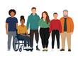 © Perfectimagehub - Diverse Abilities Group – Inclusive People Standing Together Vector Illustration
