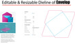 © Rafiqul - Envelope dieline template with customizable dimension settings