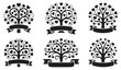 © MDNAZMUL - Elegant tree of hearts with banners for customizable text and romantic designs.