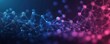 © video - glowing blue and pink molecular network of interconnected nodes and lines conveying futuristic energetic digital connectivity