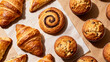 © Urban Taste Media - Top-down view of assorted pastries on parchment paper