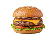 © Ly - Mouth-watering gourmet beef burger with melted cheddar cheese and sweet caramelized onions.