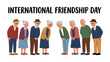 © Karima - A Warm Embrace: A group of elderly friends gather to celebrate International Friendship Day, showcasing the enduring bonds of companionship and shared history.