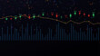 © professional design - Digital candlestick stock market chart with glowing neon financial data and trading indicators