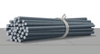 © Steve - Bundle of Steel Rebar Rods Illustration for Construction and Infrastructure Reinforcement