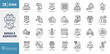 © Control New - Merger and Acquisition icon set. including business, merger, acquisition, integration, partnership, takeover, deal, purchase, negotiation, and more. outline icon set. vector illustration with editable