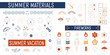 © Titul - japanese summer materials collection vector illustration fireworks vacation lanterns fans stars shapes icons pattern design elements