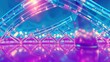 © antishock - Abstract structure, vibrant colors, neon glow. Reflective surface creates interesting light patterns, futuristic design.