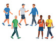 © Ramot Studio One - Men Walking Various Casual Outfits.