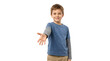 © Donnangelo - Young boy extends hand for handshake friendly gesture PNG Isolated on transparent background