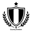 © My Design_ON - Black shield emblem with laurel wreath and star