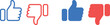 © Salman - Like and dislike social media hand gesture icons set in line and solid styles.