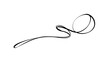 © qeru - Elegant black ink swirl on white background.