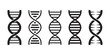 © MD MILON MIAH 1 - DNA icon, genetic molecule chromosome genome biology medical biochemistry laboratory experiment healthcare research vector illustration design