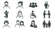 © Ajeng - Diverse People Icons: Man, Woman, Family, Elderly, Child, Disabled, Muslim, Business