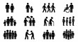 © jual - Diverse Human Figures Icons: Family, People, Community, Disability, Business