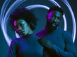 © BlackBridge Media - Modern Couple Portrait with Neon Lighting and Contemporary Style