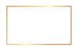 © Pixrow - Luxury golden rectangular frame with glowing light border, isolated on transparent background, PNG