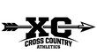 © Irtiko - Black and white cross country athletics vector graphic illustration logo