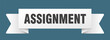 © BHM - assignment ribbon isolated on transparent background. assignment ribbon
