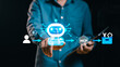 © Joi_studio - MCP Workflow Connecting User Prompt, LLM and External AI Tool, Businessman request processed large language model and routed through Model Context Protocol call external tool, API, automation system