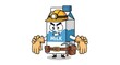 © ciluk - Cartoon milk delivery truck with happy cow.