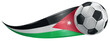© doom.ko - Jordan flag with soccer ball with speed effect. Vector illustration