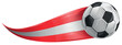© doom.ko - Austria flag with soccer ball with speed effect. Symbol element