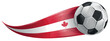 © doom.ko - canada flag with soccer ball with speed effect. Symbol element